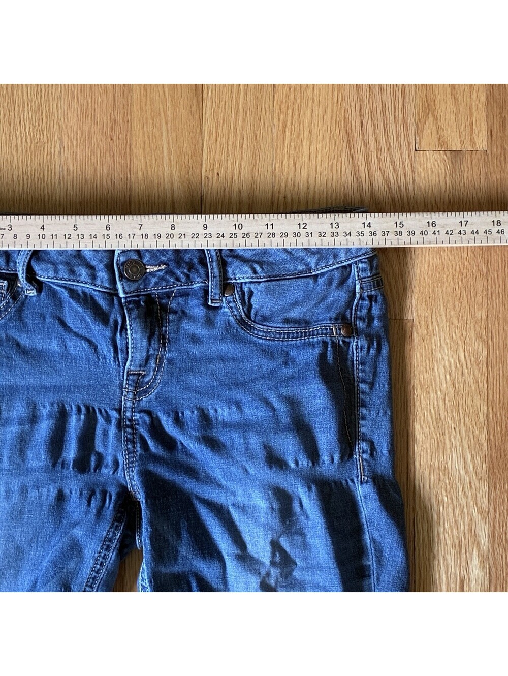 Miss Me Blue Mid-Rise Super Skinny Stretch Jeans Women’s Size 27 Pants Y2K Denim - Picture 5 of 8